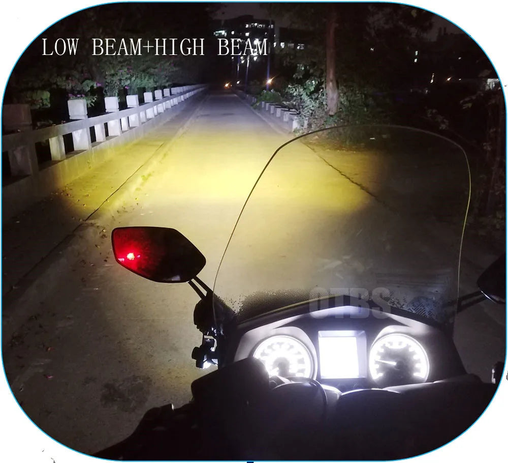 100W LED Motorcycle Fog Driving Lights Pair