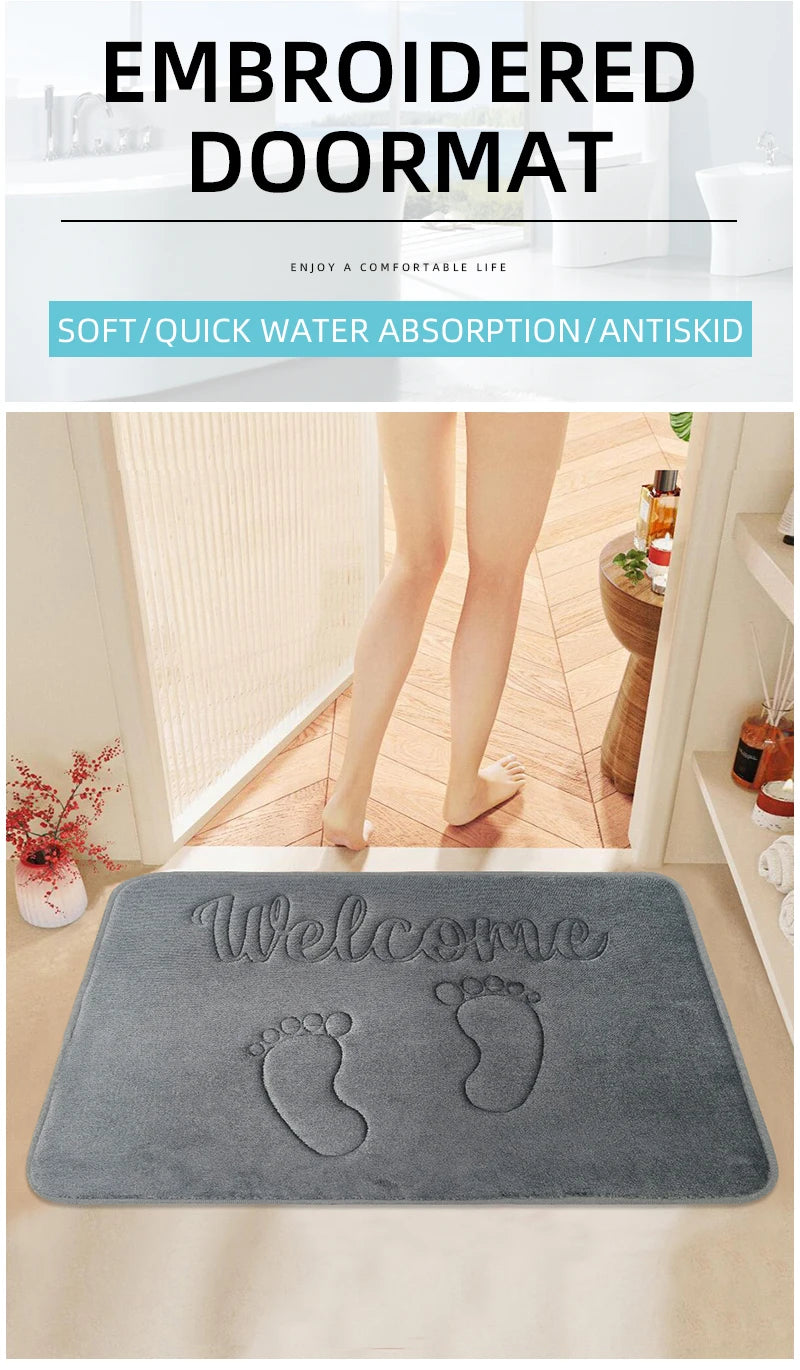 Anti-Slip Cobblestone Bathroom Mat – Soft, Safe & Water-Absorbent!