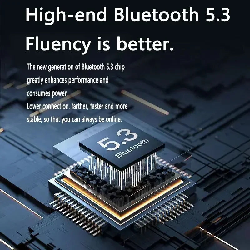Wireless Bluetooth Earphone Digital Display Stereo Sound Earphones