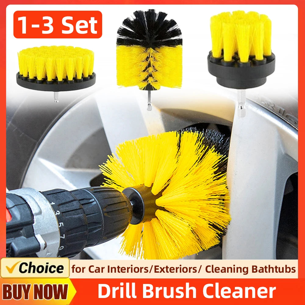 Drill Brush Attachment Cleaning Kit – 1-3 Sets for All Surfaces