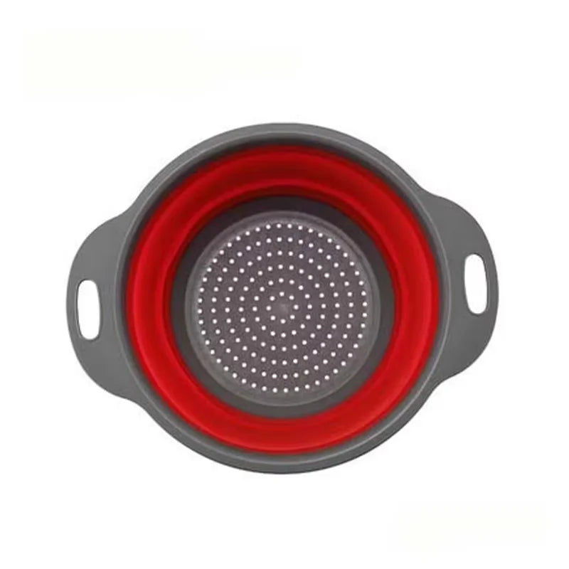 Silicone Collapsible Colander – Space-Saving Fruit & Veggie Strainer!