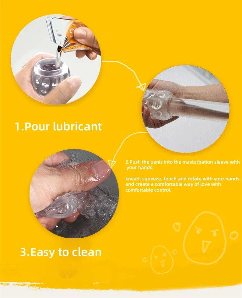 Transparent Soft Masturbator Cup for Men