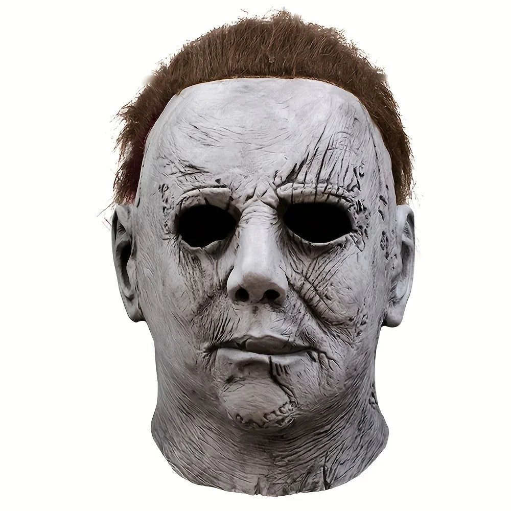 Halloween Old Demon Full Face Mask – White Vampire Horror Prop