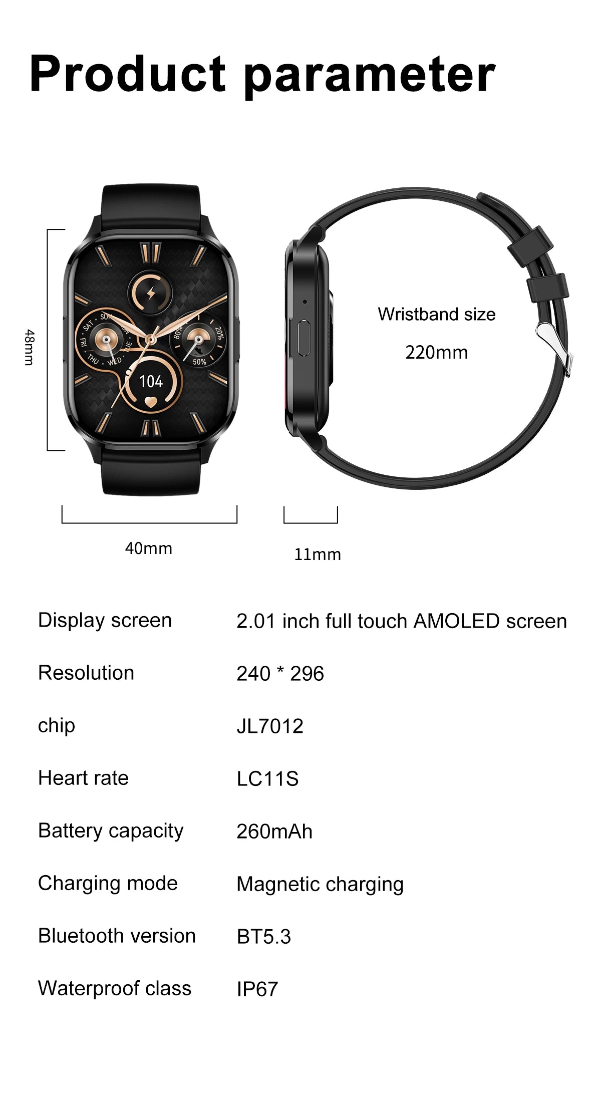 Smart Watch for Android with Full Touch Screen