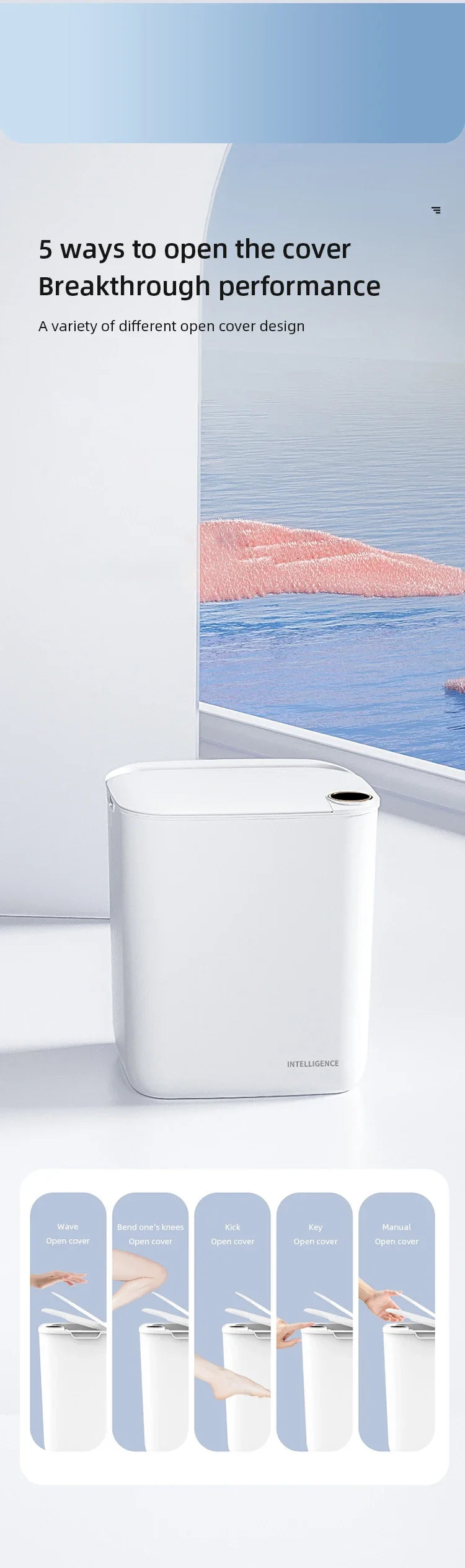 20L Smart Sensor Trash Can with Display