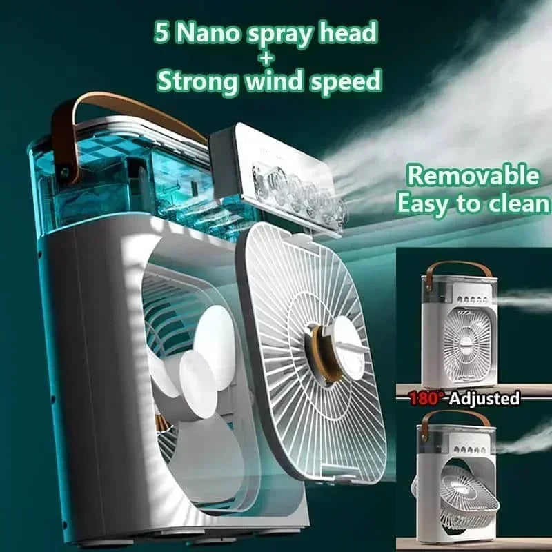 3 In 1 Fan AIr Conditioner Household Small Air Cooler LED Night Light