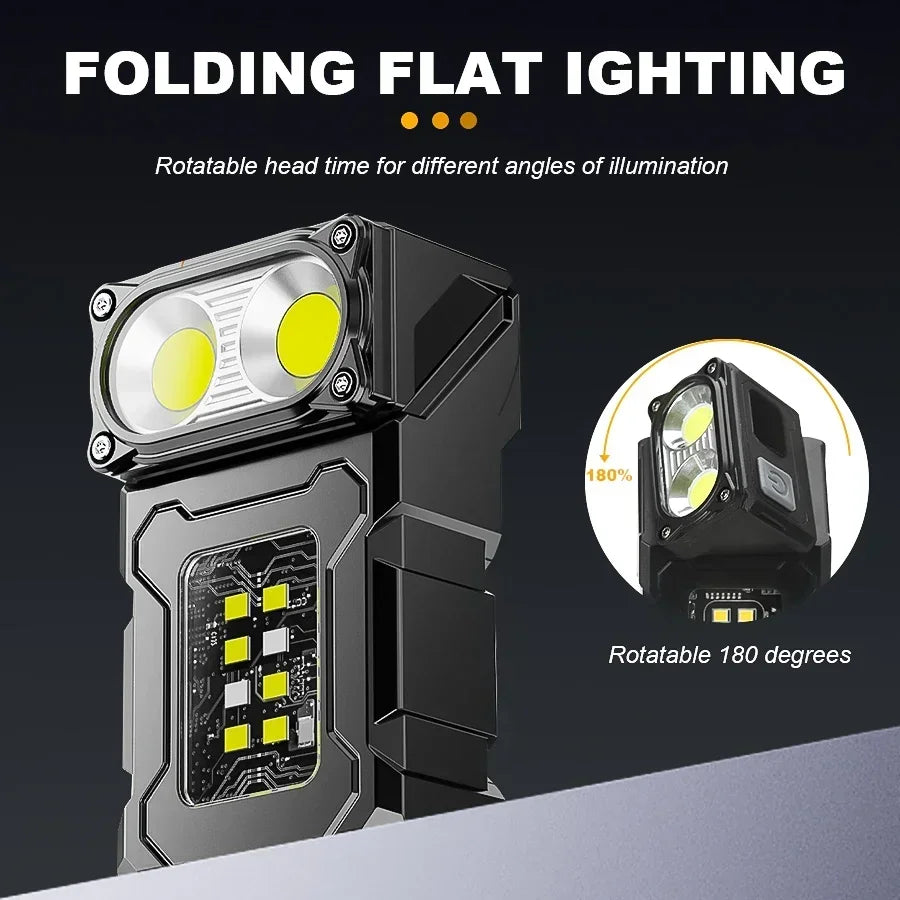 Mini LED Flashlight 1500LM USB Rechargeable Torch