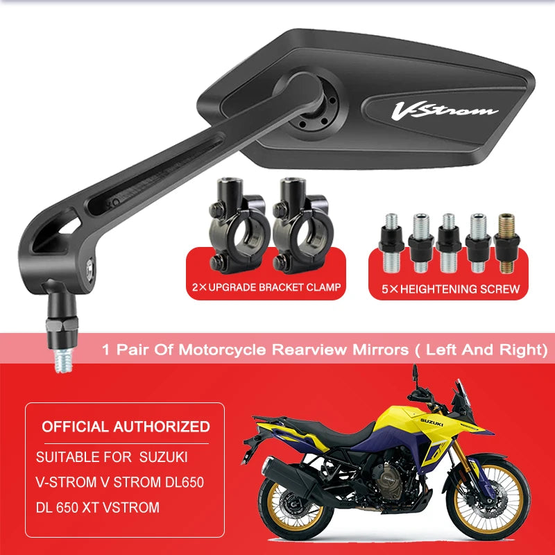 Folding Wide-Angle Mirrors for V-Strom