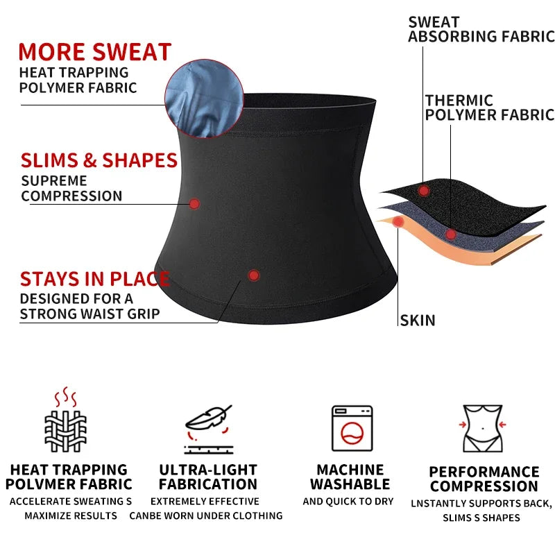 Men's Sweat Belt – Slimming Waist Trainer Corset