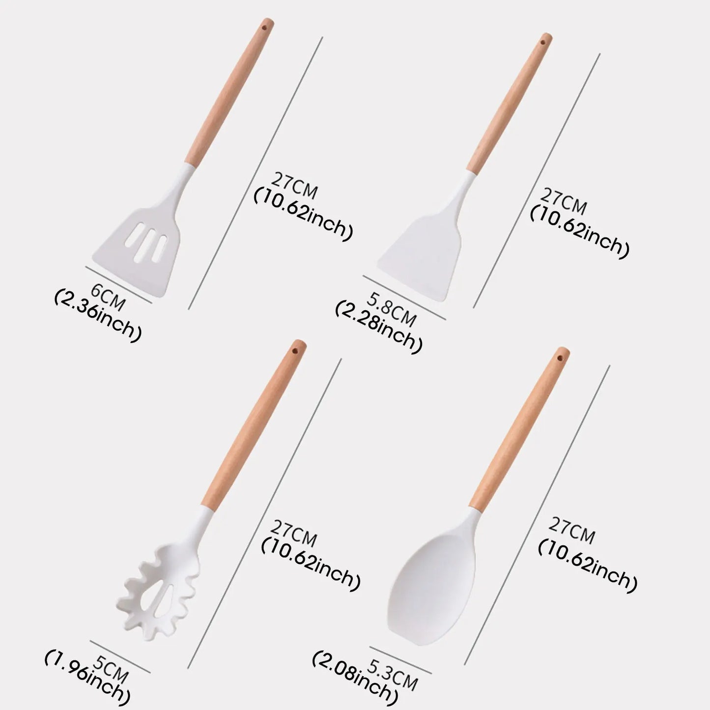 19-Piece Silicone Kitchen Utensil Set with Holder