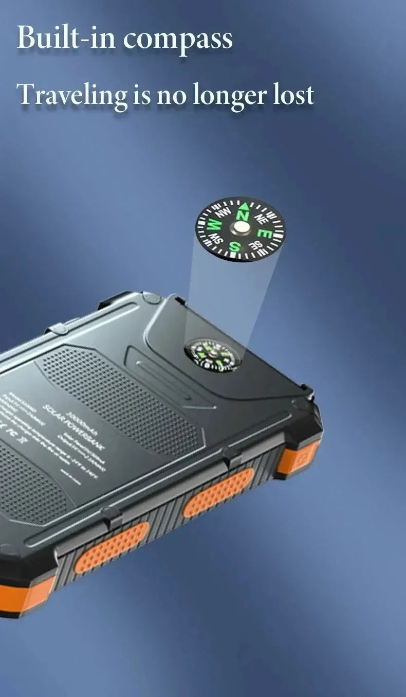 Solar Power Bank 20000mAh with LED Light