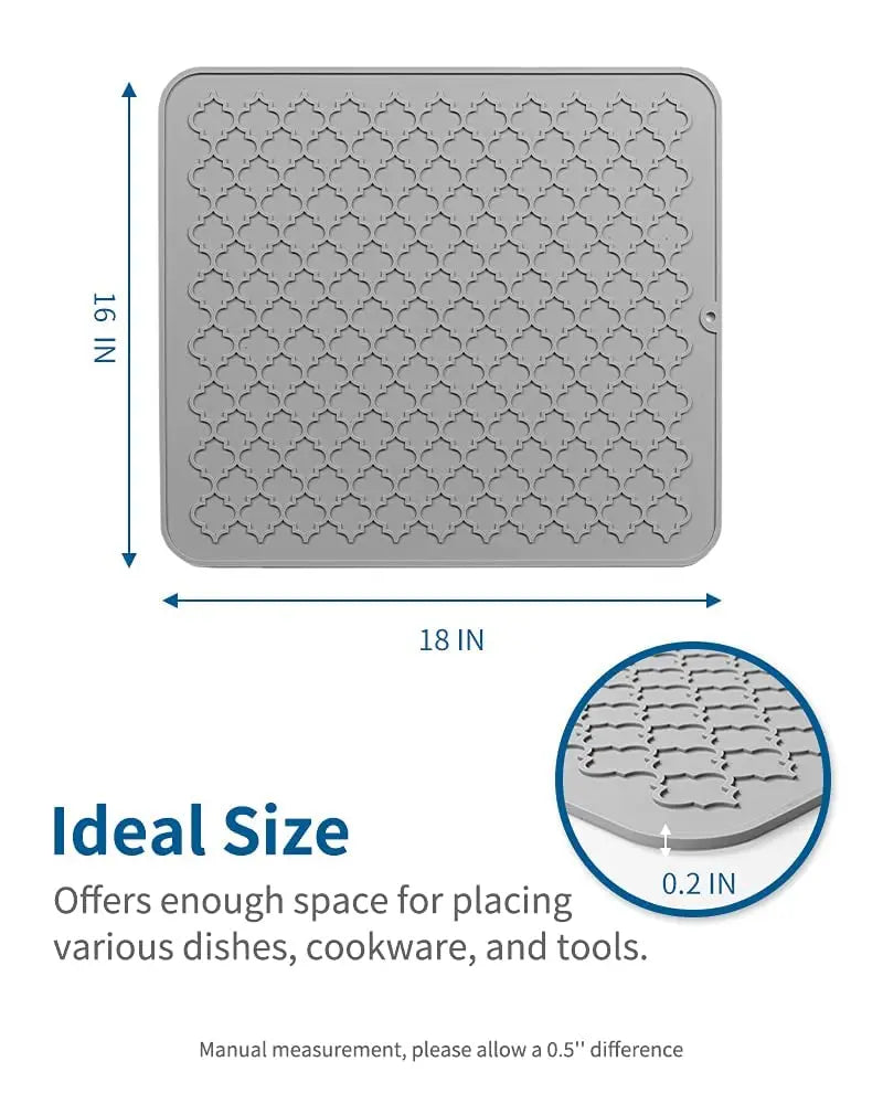 Silicone Drying Mat Non-Slip Heat Resistant Kitchen