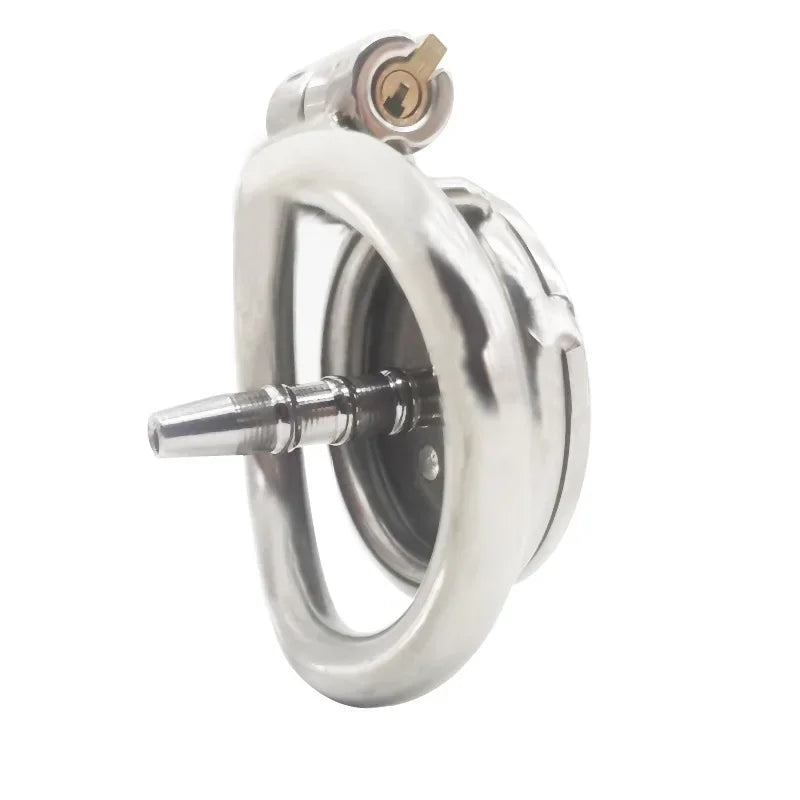 Metal Male Chastity Device with Urethra Tube