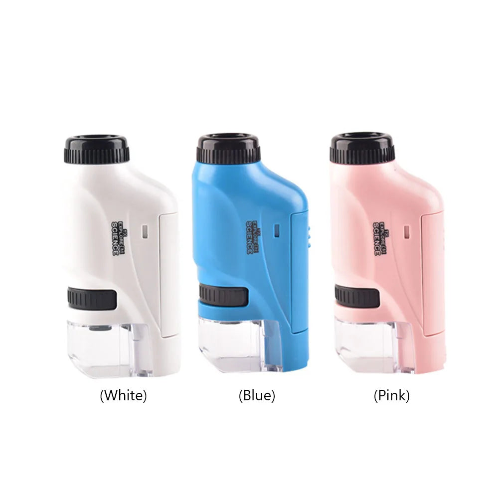 Mini Pocket Microscope 60–120X With LED Light