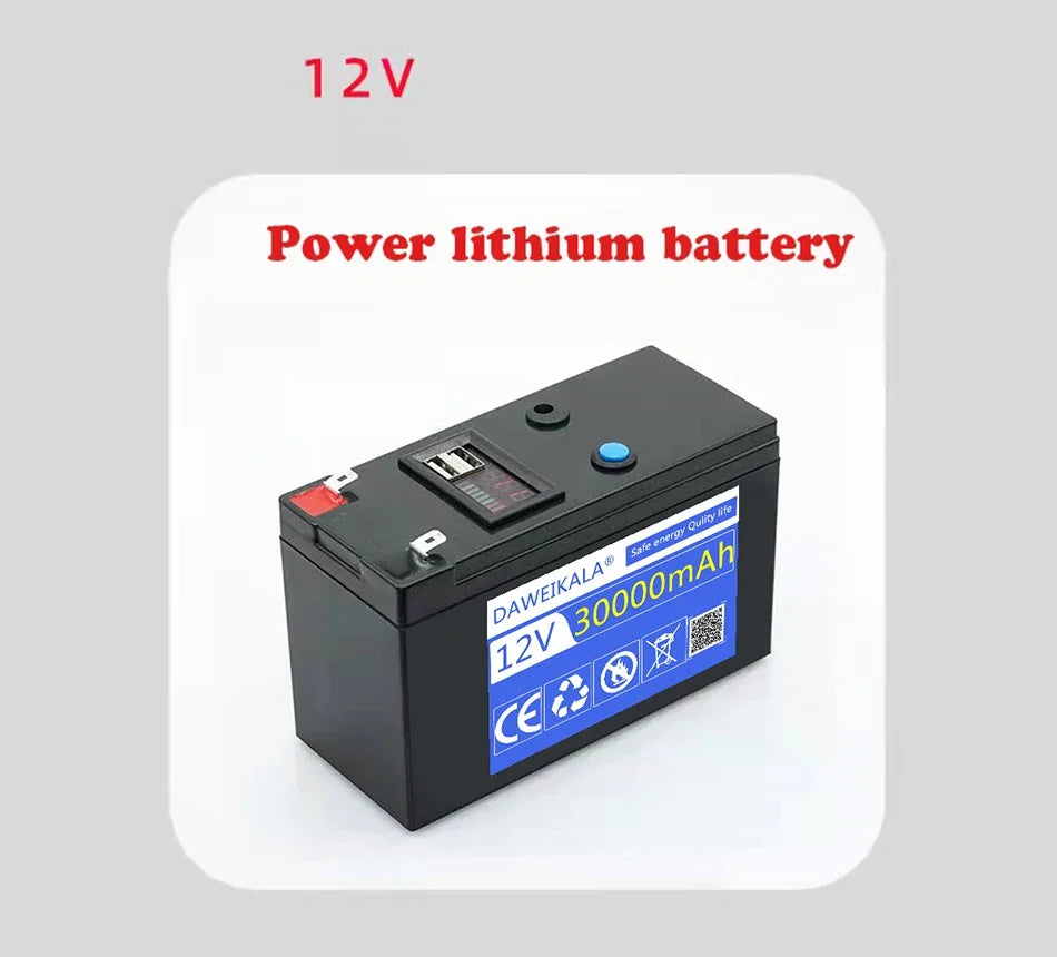 12V 30Ah Lithium Battery Pack with Charger