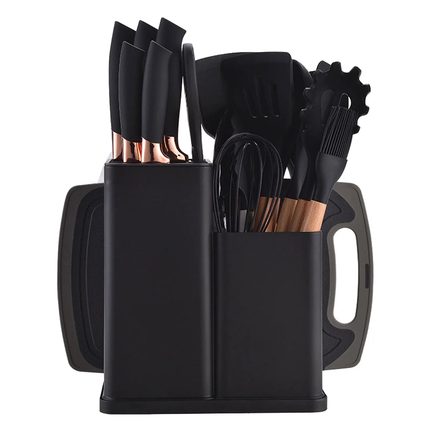 19-Piece Silicone Kitchen Utensil Set with Holder