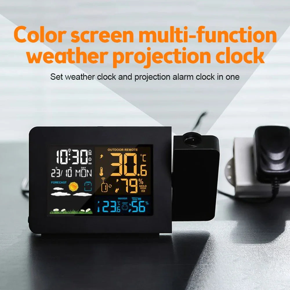 Smart Atomic Clock with Wireless Sensor & Projection