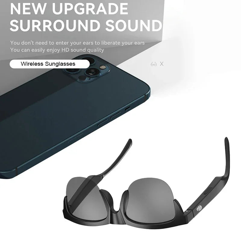 Smart Bluetooth Glasses with Mic & Speakers