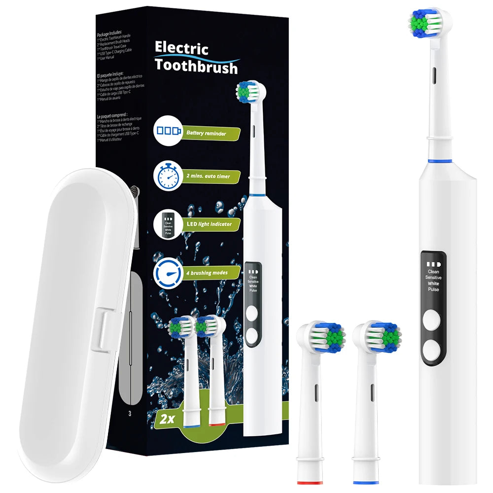 Smart Electric Toothbrush USB Rechargeable 4 Modes