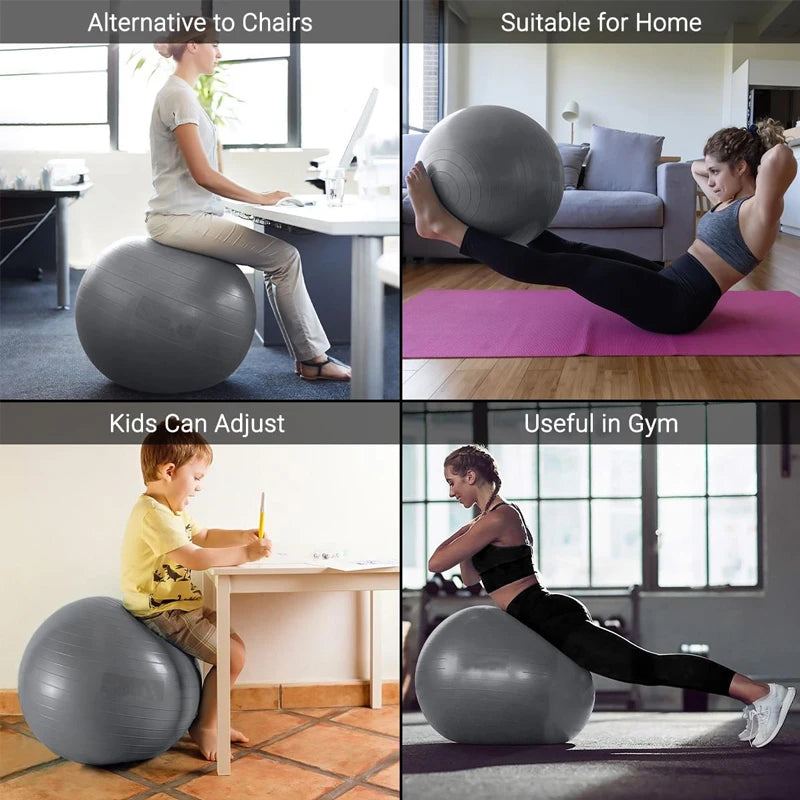 Anti-Burst Yoga Ball for Fitness & Rehab