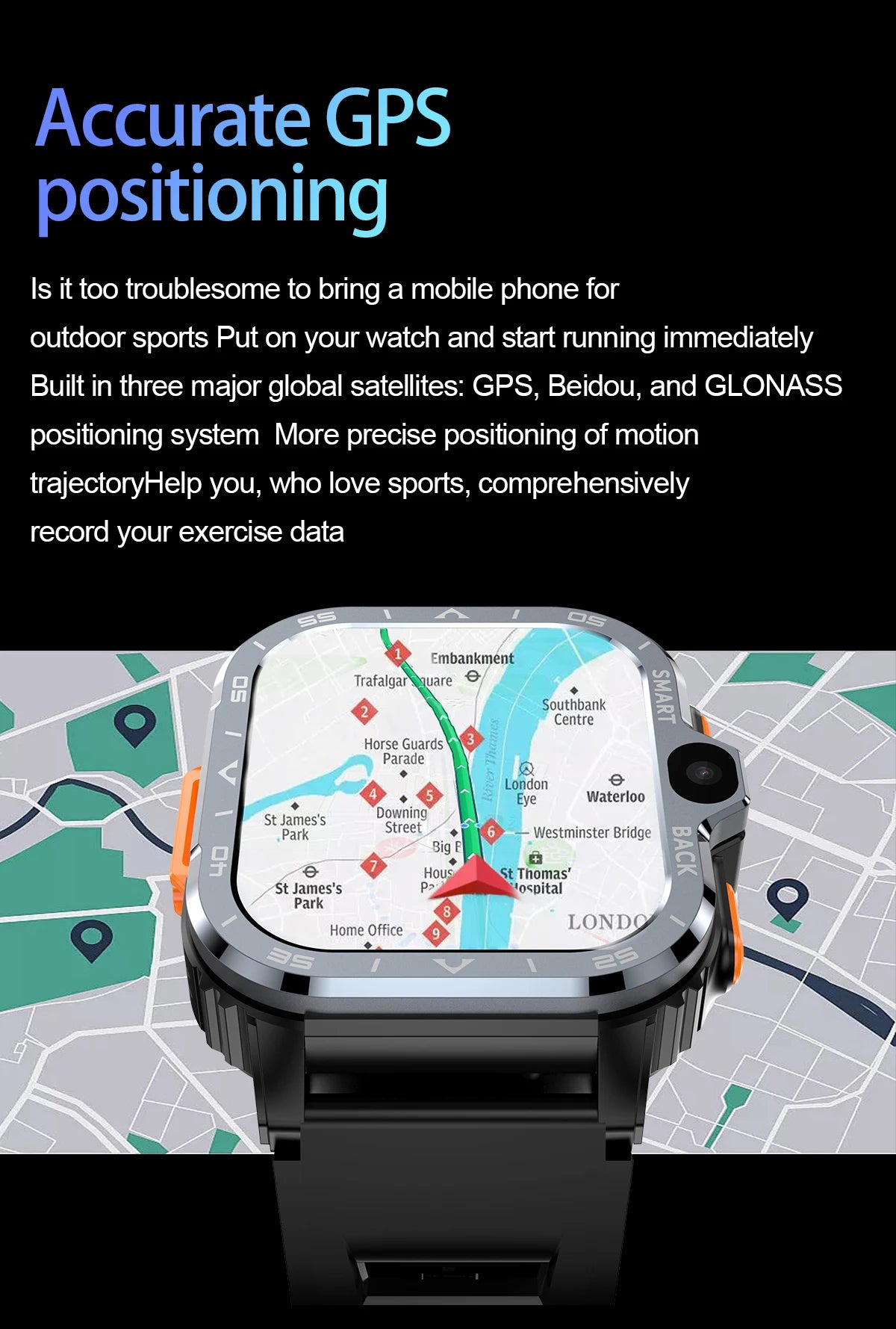 Valdus PGD Android Smartwatch with Dual Camera & GPS