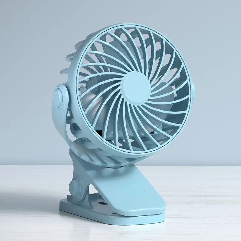 Portable 720° Rotating Clip Fan with Light