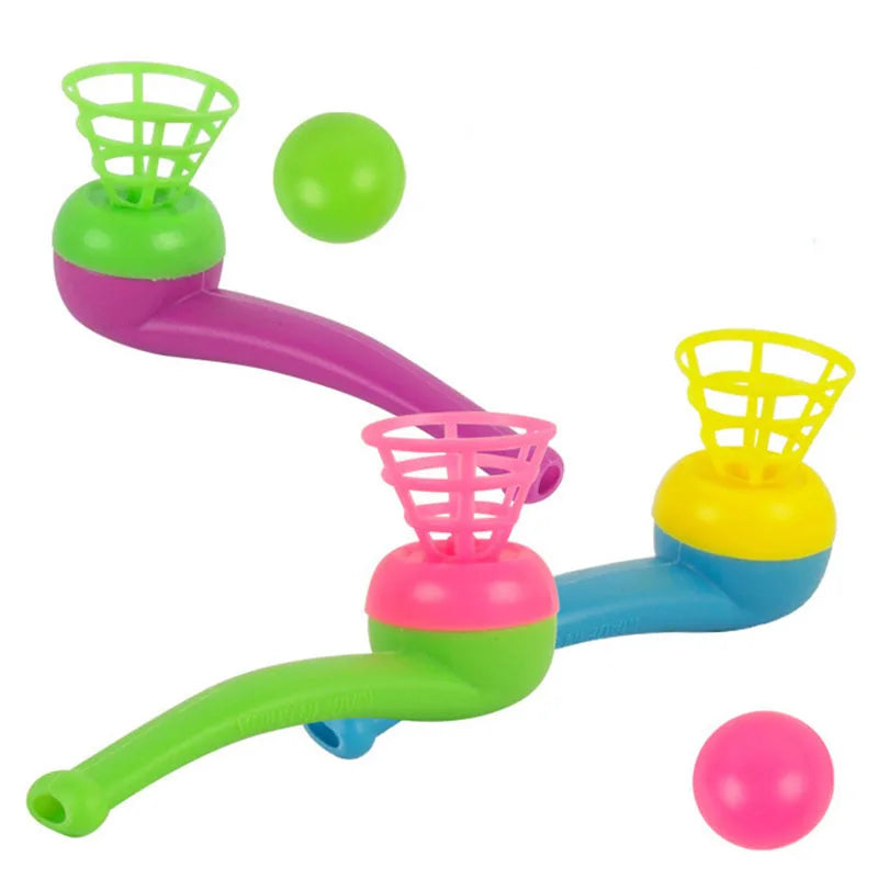 3pcs Plastic Pipe Blowing Ball Kids Toys Set