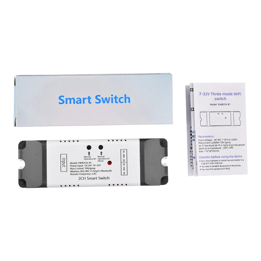 Smart WiFi Dual-Channel Switch with eWeLink App