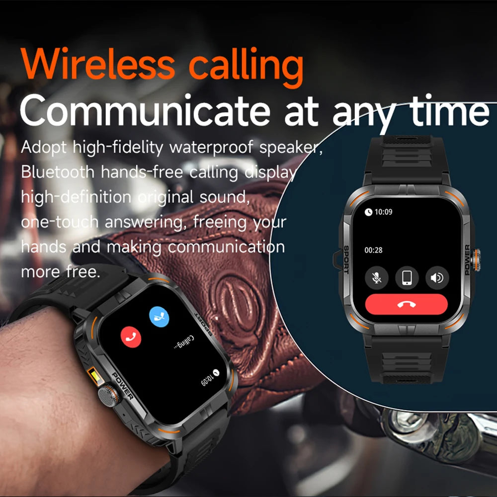 AMOLED Smart Watch with Flashlight & Compass