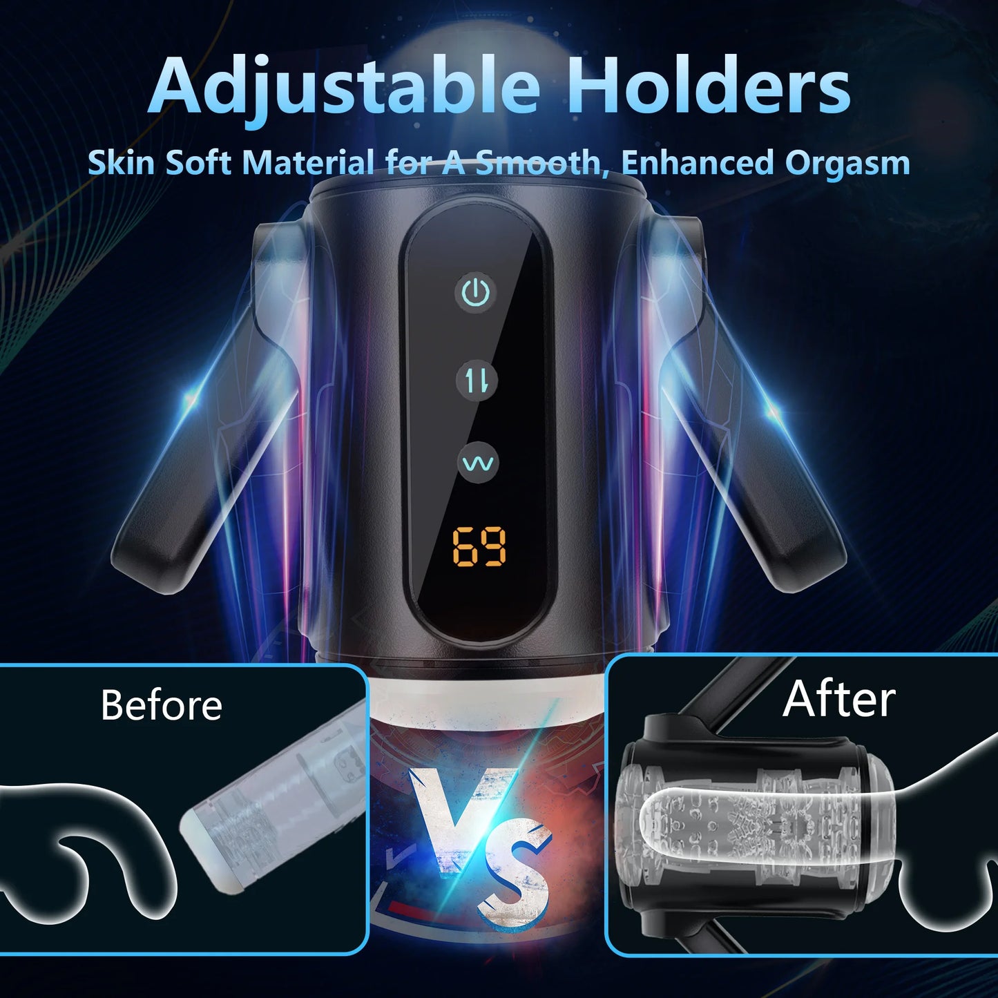 Foldable Male Masturbator with Vibration