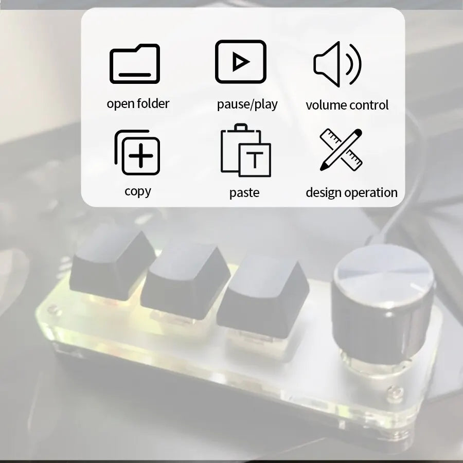RGB Macropad – Mini Mechanical Keyboard with Knob