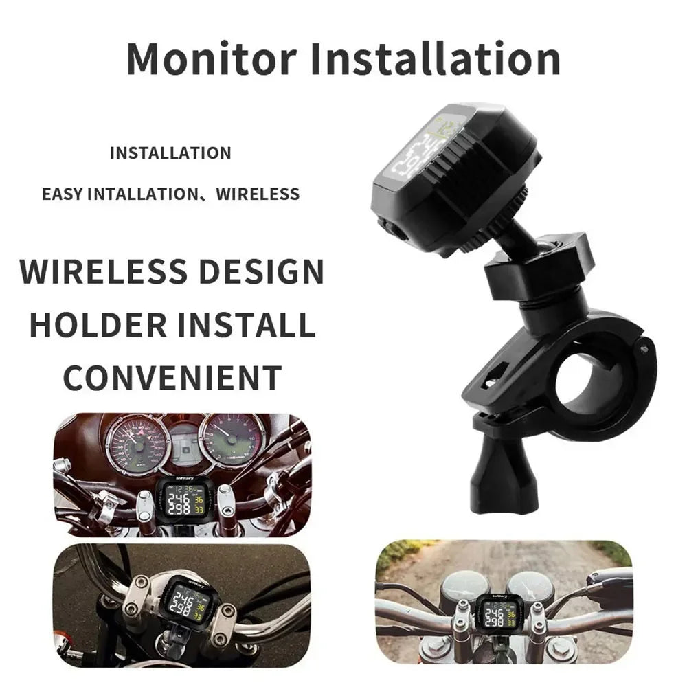 Motorcycle TPMS Tire Pressure Monitoring System Real-Time