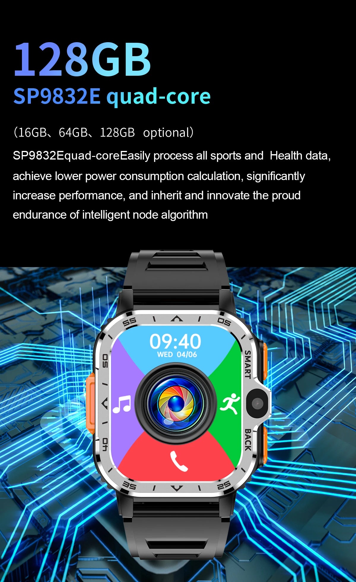 Valdus PGD Android Smartwatch with Dual Camera & GPS
