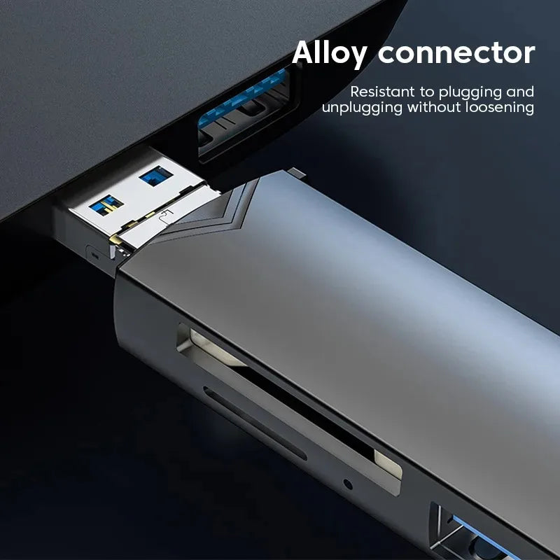 6 in 1 Type C Card Reader USB 3.0 Micro Sd TF USB Flash Drive