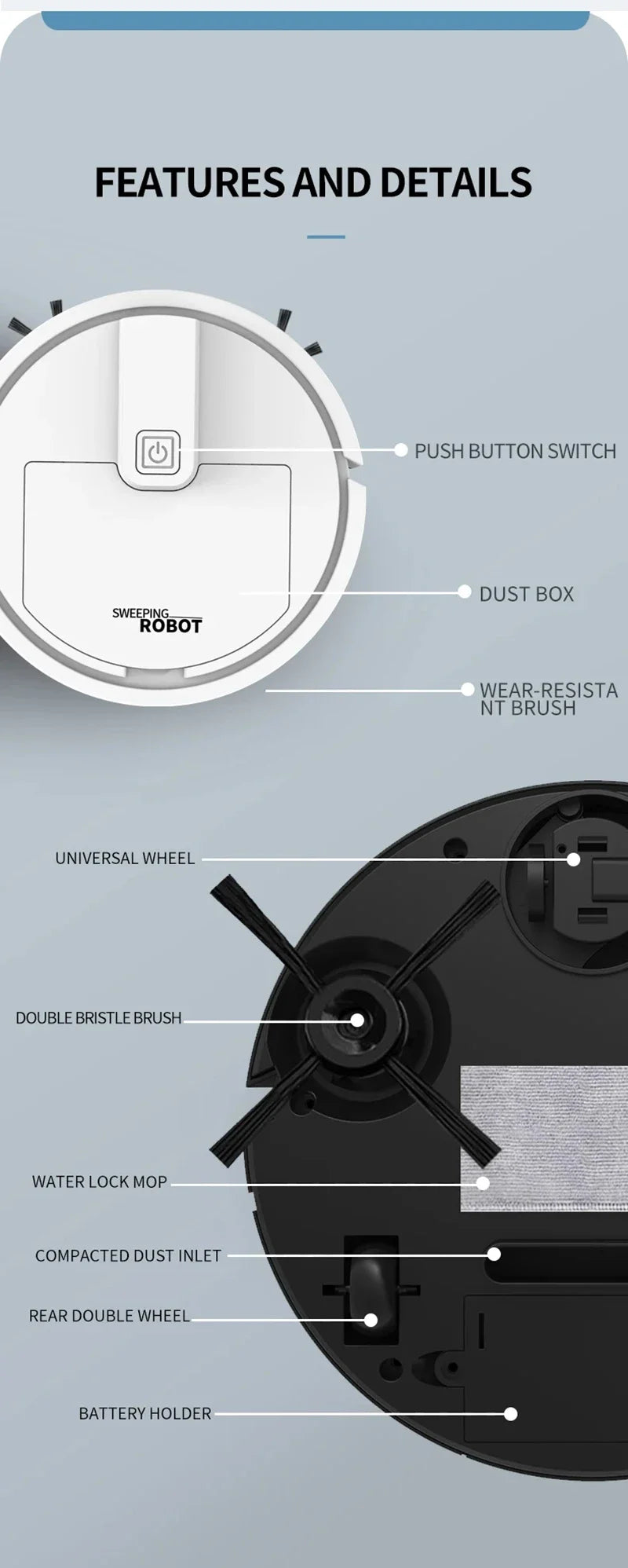 Smart 3-in-1 Sweeping Robot Cleaner