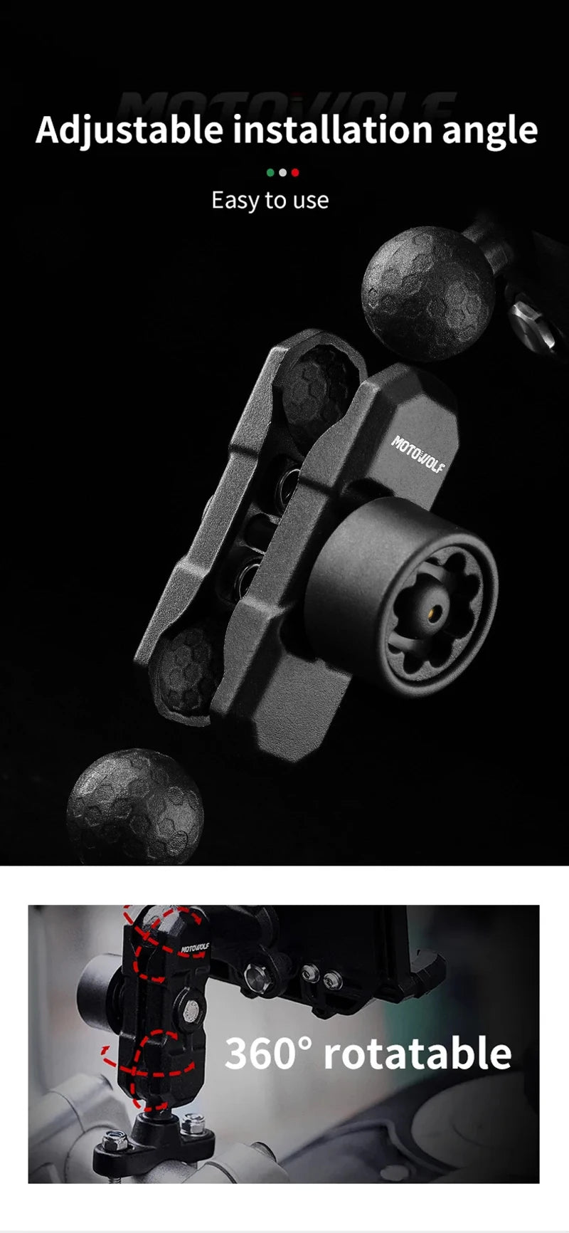 Motorcycle Wireless Charging Phone Mount