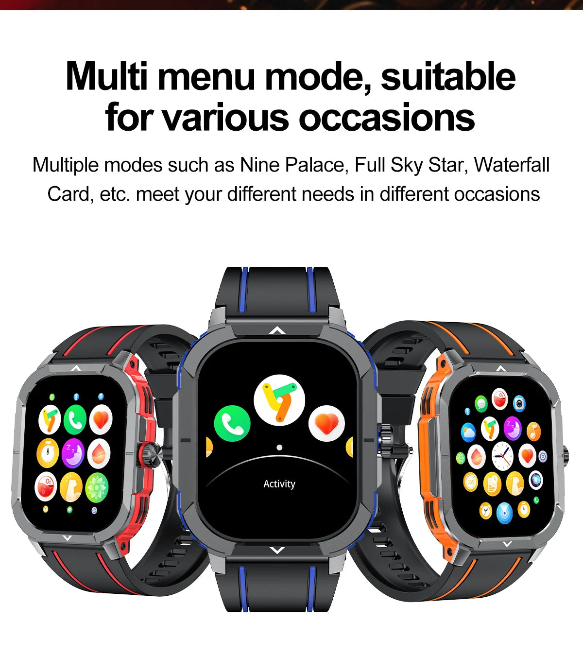 2.06" AMOLED Smart Watch Wireless Charging