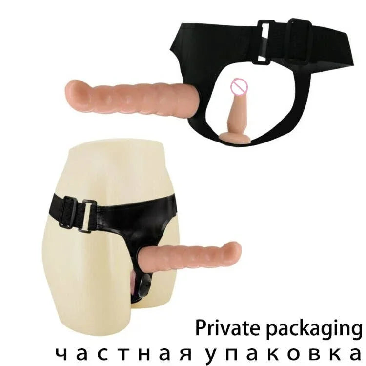 Double Strap-On Dildo with Elastic Harness