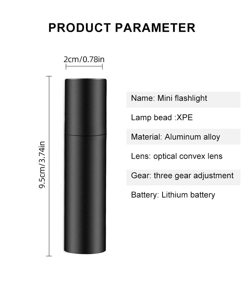 USB Rechargeable Mini Flashlight – Super Bright Beam