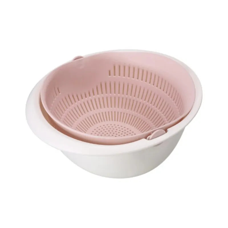 Kitchen Fruit Tray – Double Layer Removable Draining Basket