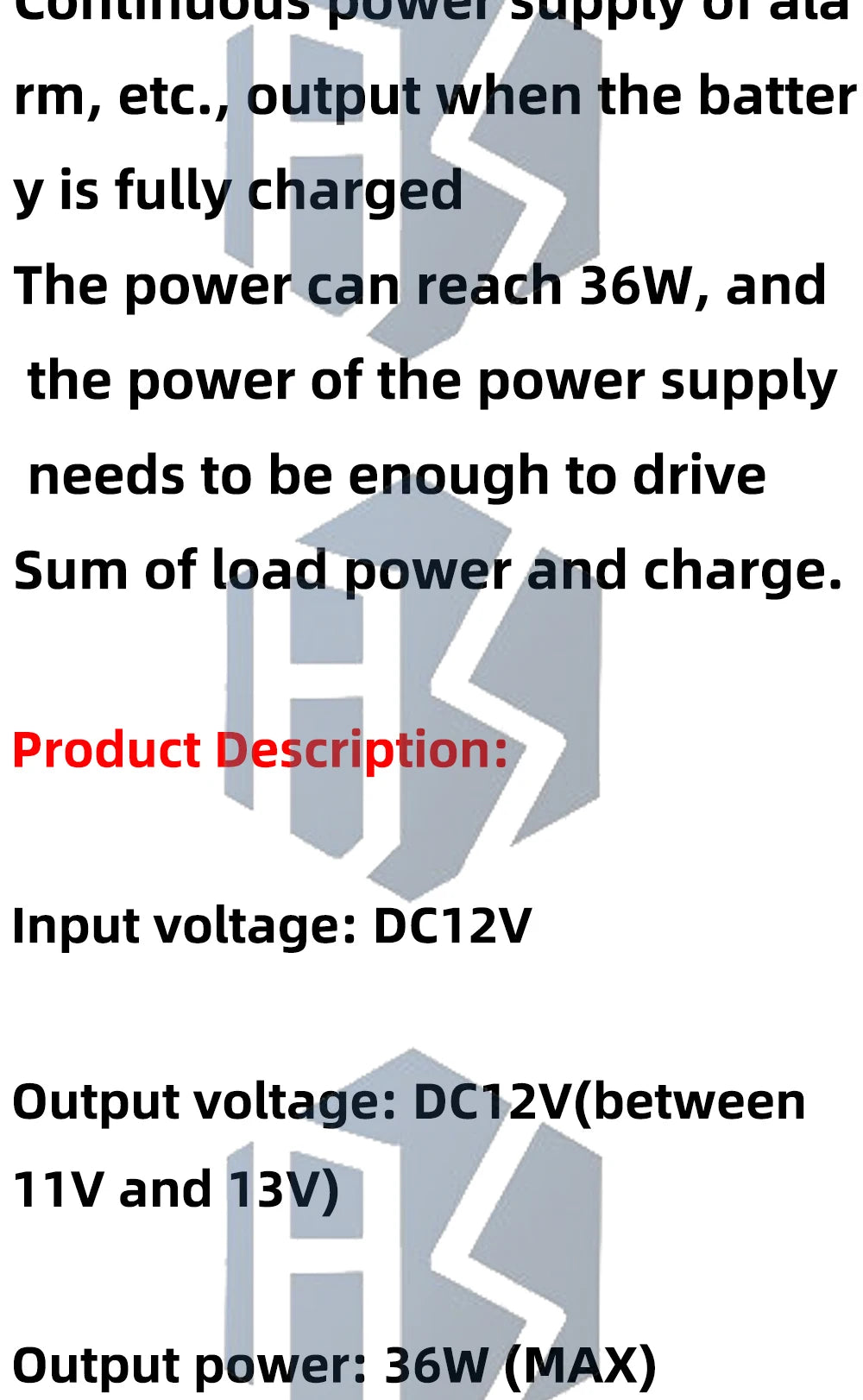 3S 12V Lithium Battery UPS Module – 24W/36W