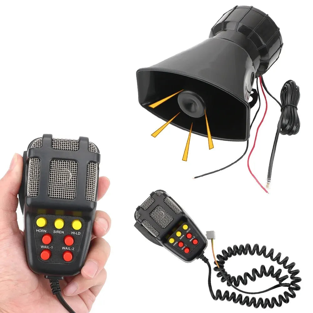 100W Car PA System Police Siren Megaphone