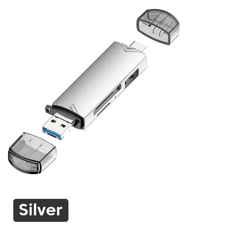 6 in 1 Type C Card Reader USB 3.0 Micro Sd TF USB Flash Drive