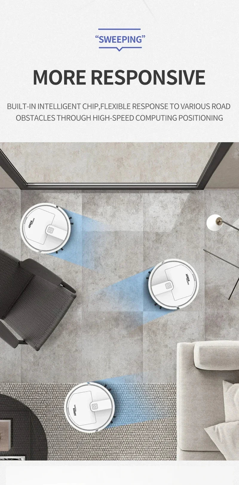 Smart 3-in-1 Sweeping Robot Cleaner