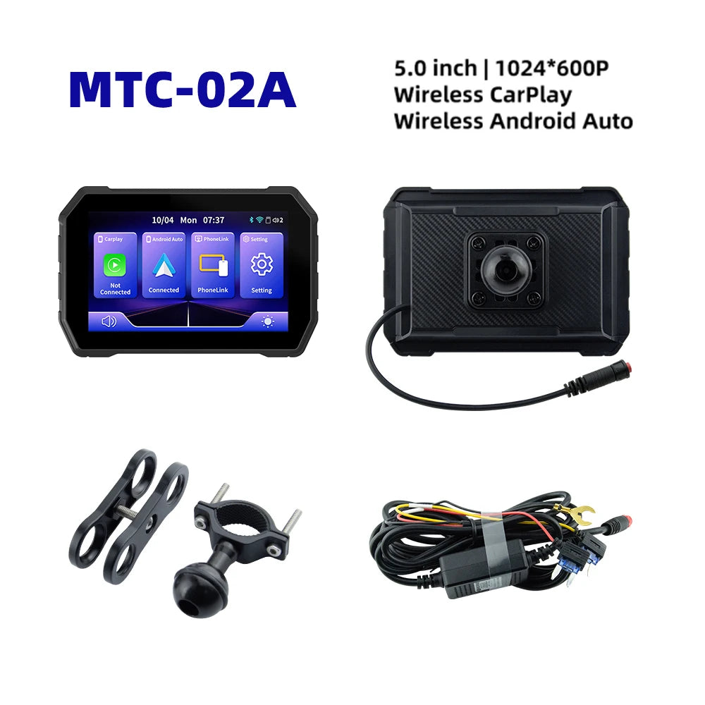 EKIY 5″ Wireless CarPlay & Android Auto GPS Display
