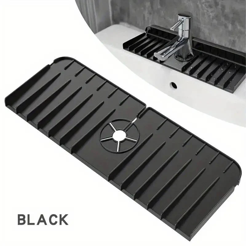 Silicone Faucet Mat & Sink Splash Guard – 2-in-1 Drying Pad