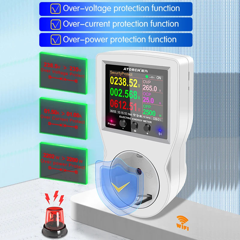 Tuya WiFi Smart Socket with Energy Meter