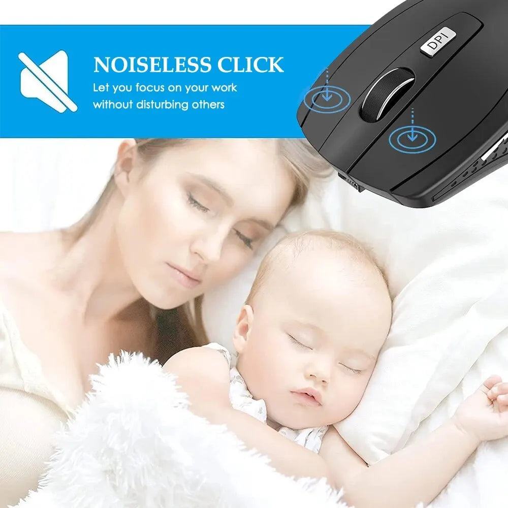 Wireless Silent Mouse – Smooth, Quiet, Portable Performance!