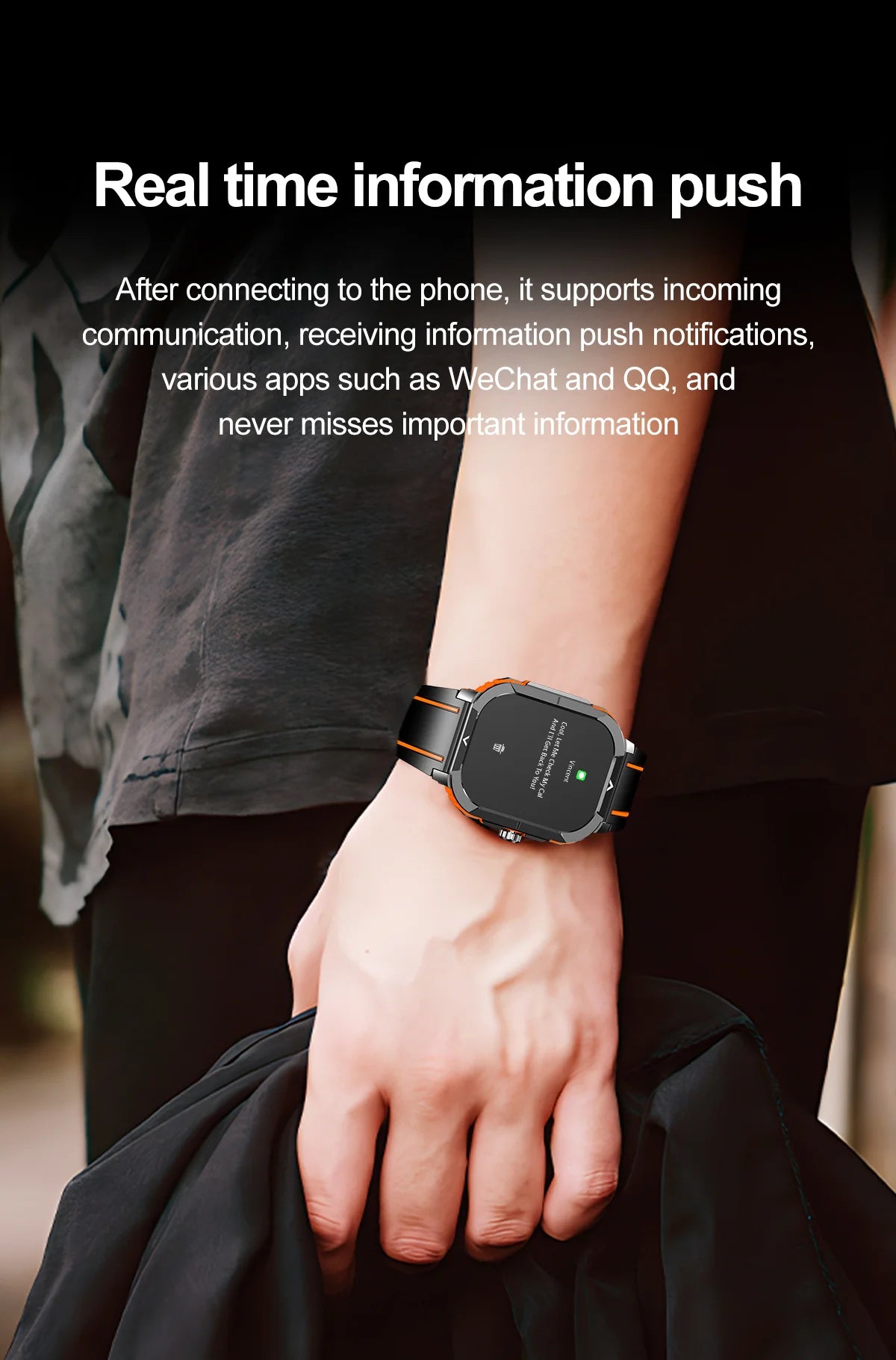 2.06" AMOLED Smart Watch Wireless Charging