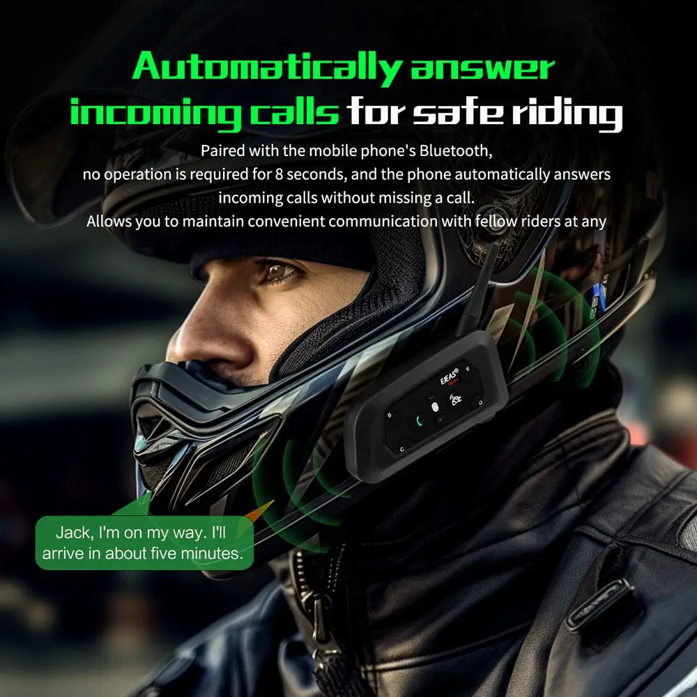 EJEAS V6 PRO+ Bluetooth Motorcycle Intercom 800M